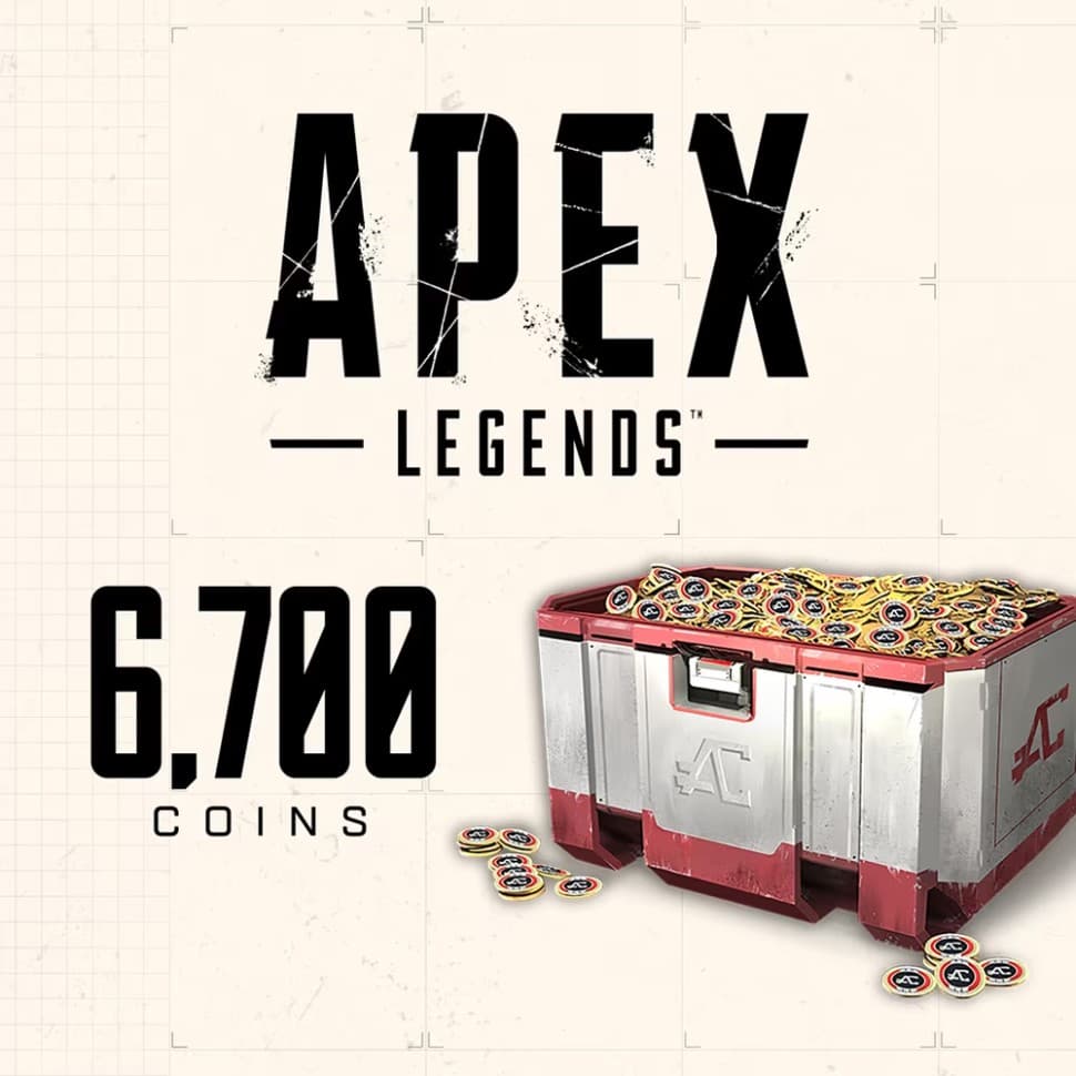 Пополнение APEX LEGENDS 6700 COINS, EA APP, GLOBAL, монеты Апекс коинс для РФ (Россия)