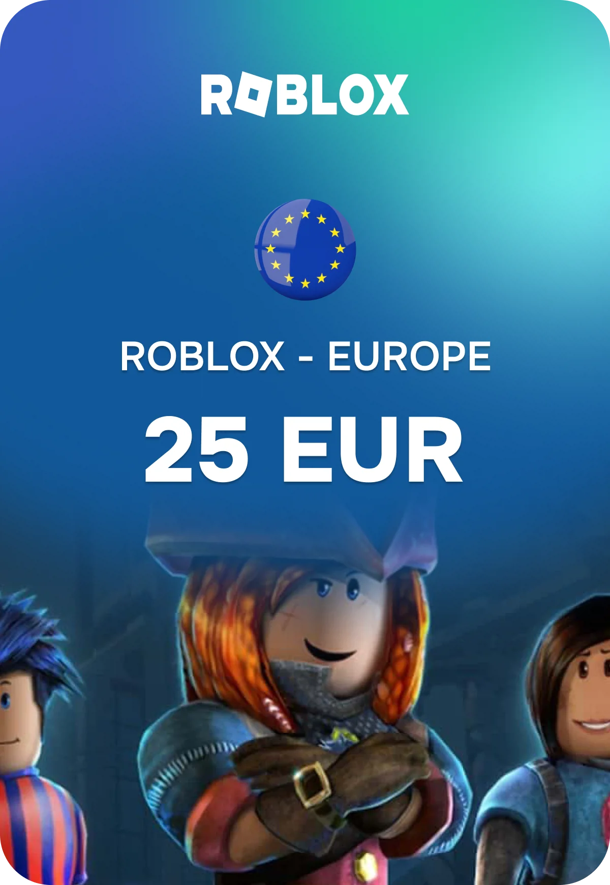 Карта пополнения Roblox - Европа 25 EUR