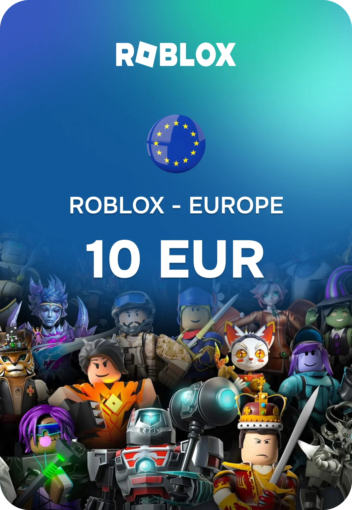 Карта пополнения Roblox - Европа 10 EUR
