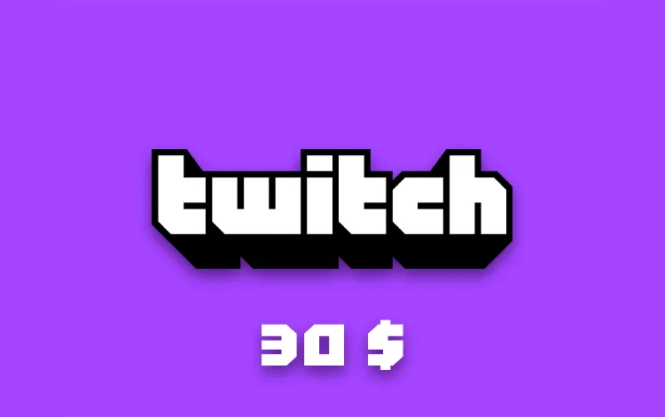 Карта оплаты Twitch 30 USD (USA)