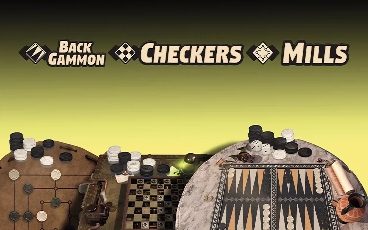 Backgammon + Checkers + Mills