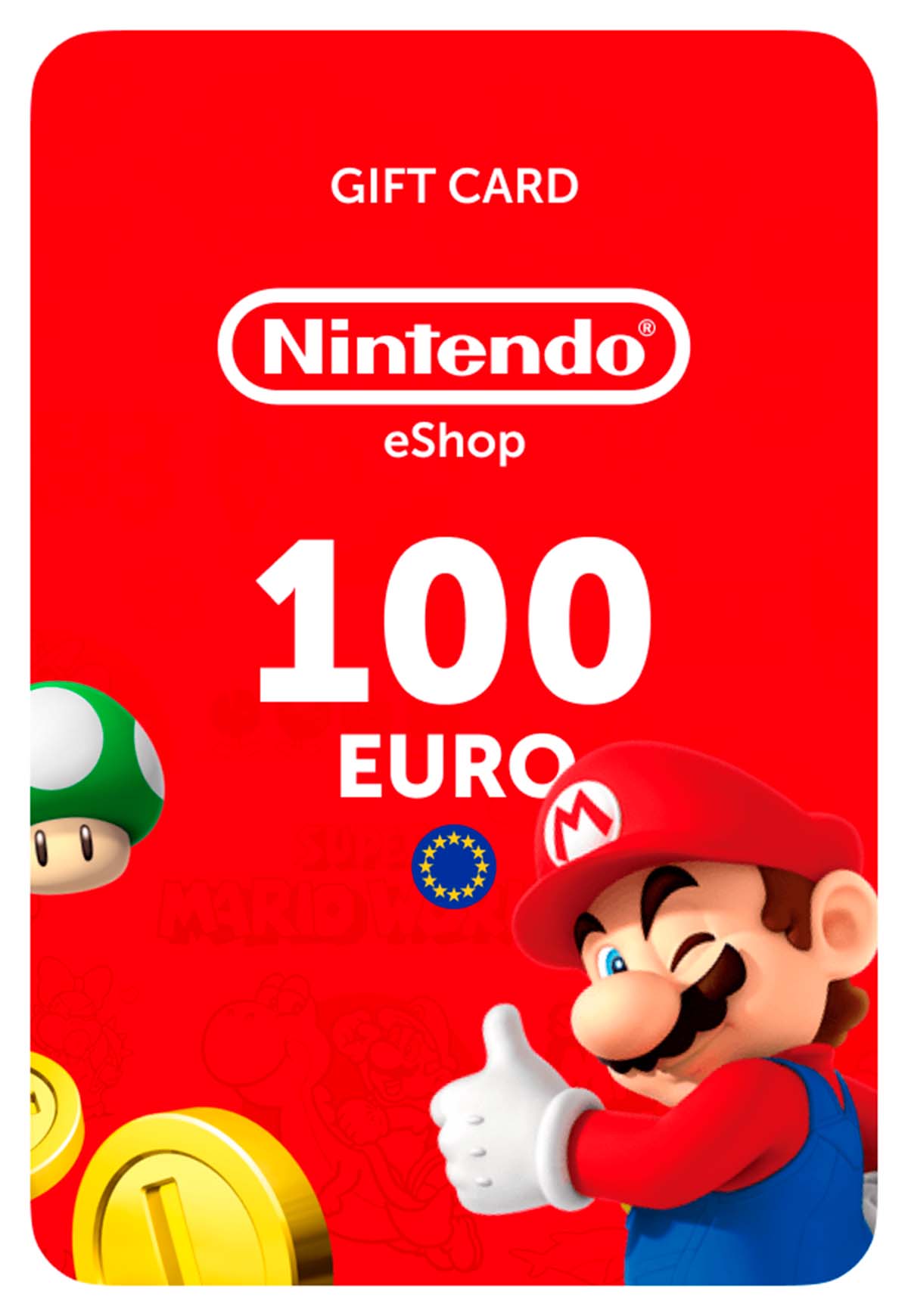 Карта пополнения Nintendo eShop Европа 100 EUR
