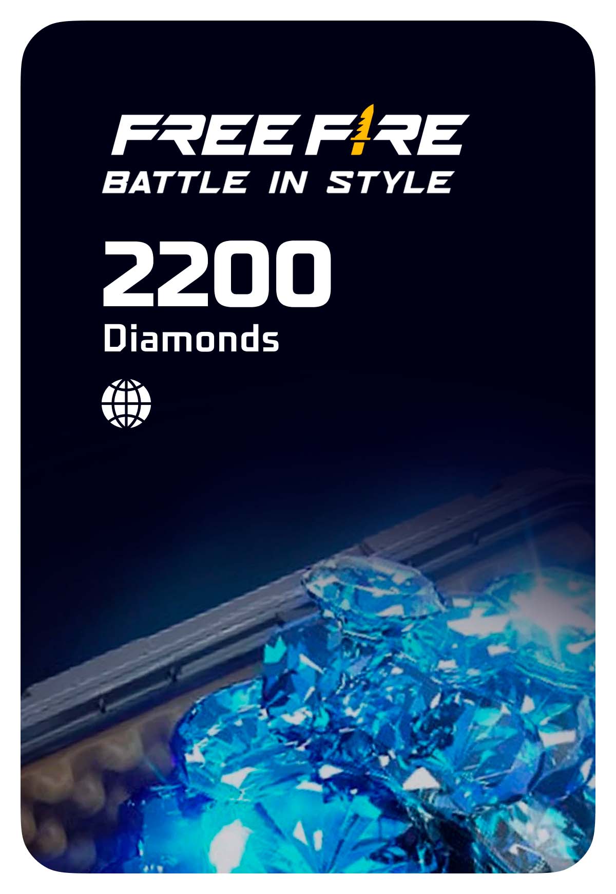 Игровая валюта Free Fire 2200 Diamonds - Global