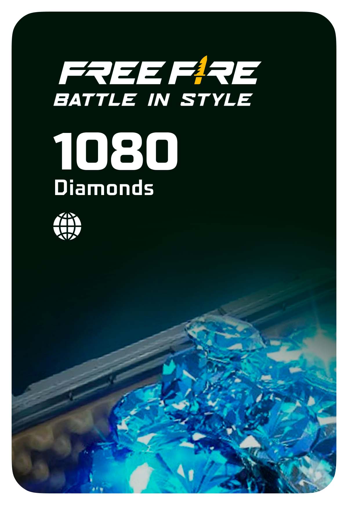 Игровая валюта Free Fire 1080 Diamonds - Global