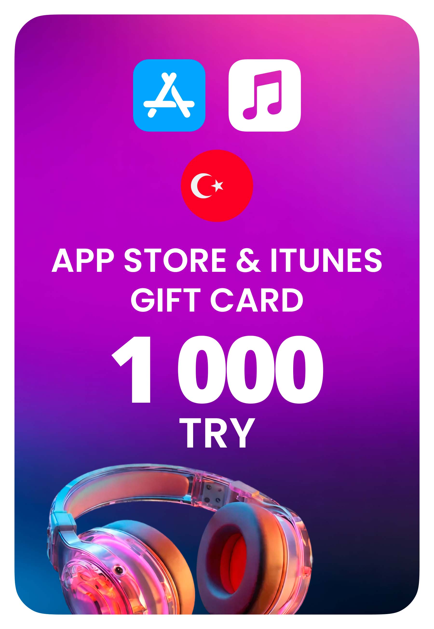 Карта пополнения App Store / iTunes Турция 1000 TRY