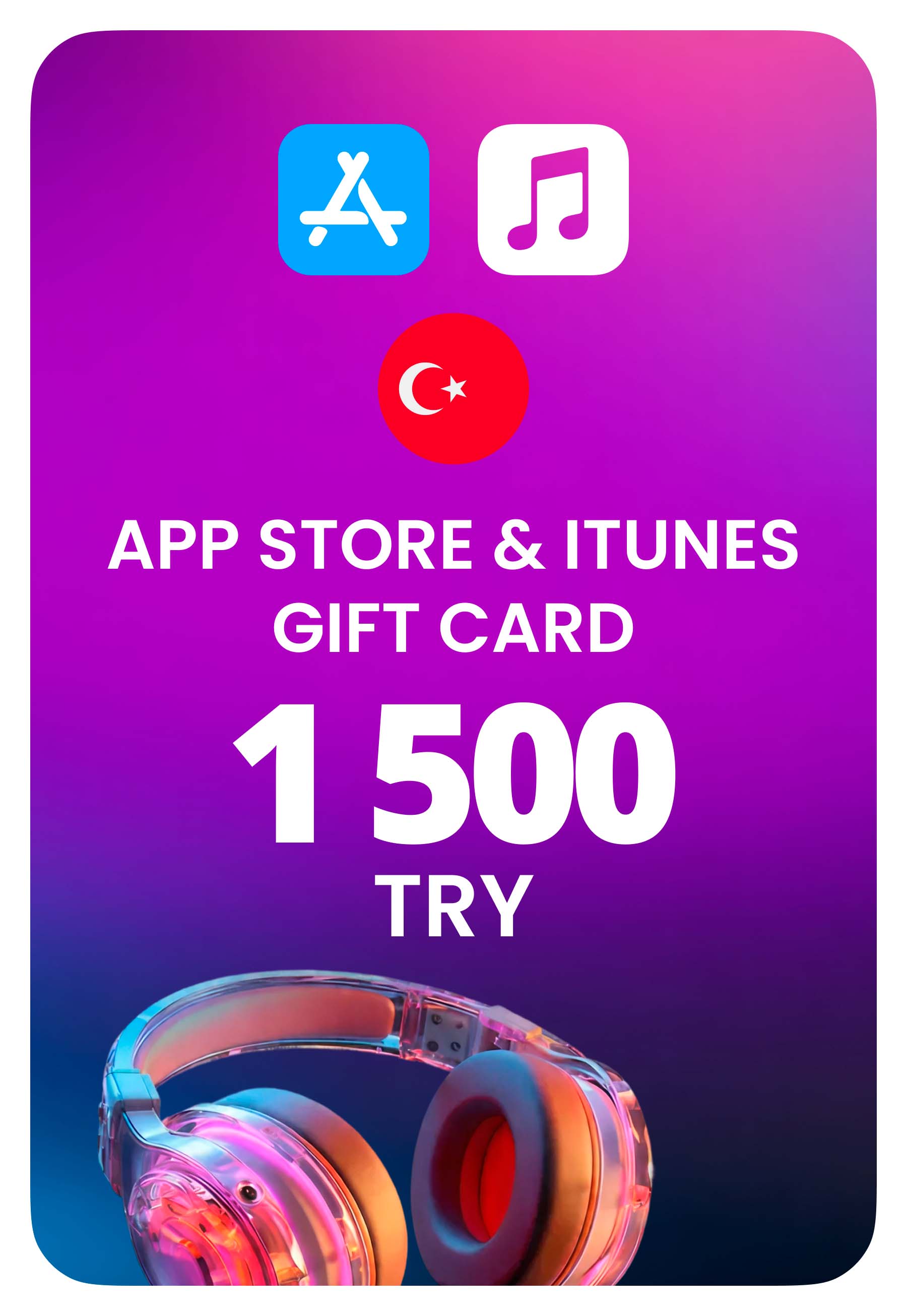 Карта пополнения App Store / iTunes Турция 1500 TRY