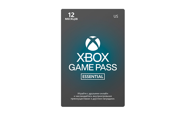 Карта оплаты Xbox Game Pass Essentials на 12 месяцев (US)